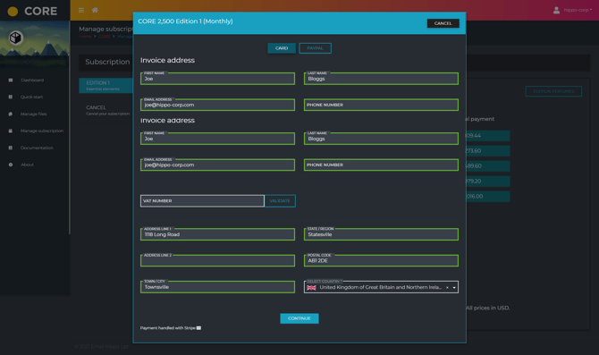 How to buy a CORE subscription payment 2