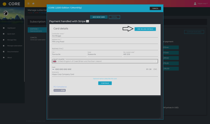 How to buy a CORE subscription payment 3