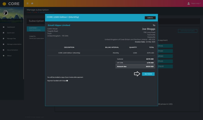 How to buy subscription for core 5