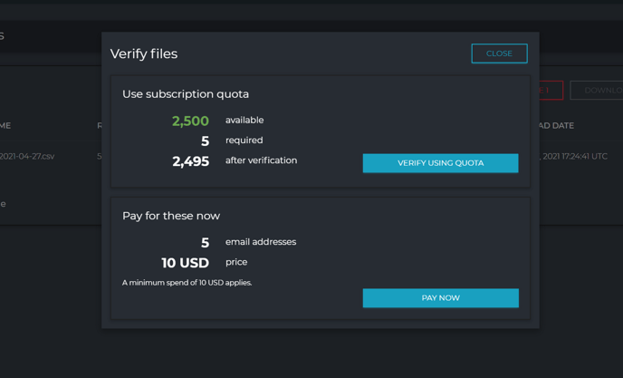 Verify Files Pasted